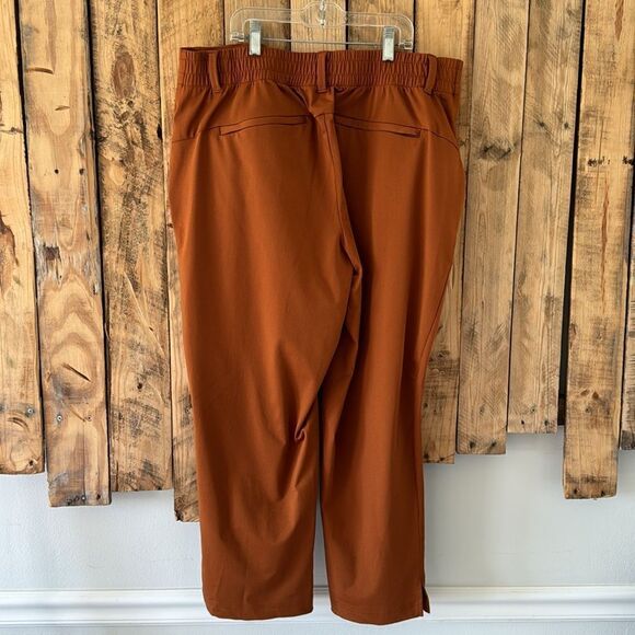 Land's End Pants Womens L 14-16 Carmel Wide Leg Zipped Pockets High Rise Pull On - Picture 3 of 14